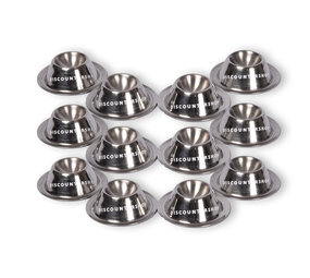 Stijlvolle RVS 3x Pasen Eierdopjes Set van 12 - Luxe Rondvormige Eierhouders in Zilver, 8.5 cm diameter, 3.5 cm hoog, 300gm Stijlvolle RVS 3x Pasen Eierdopjes Set van 12 - Luxe Rondvormige Eierhouders in Zilver, 8.5 cm diameter, 3.5 cm hoog, 300gm