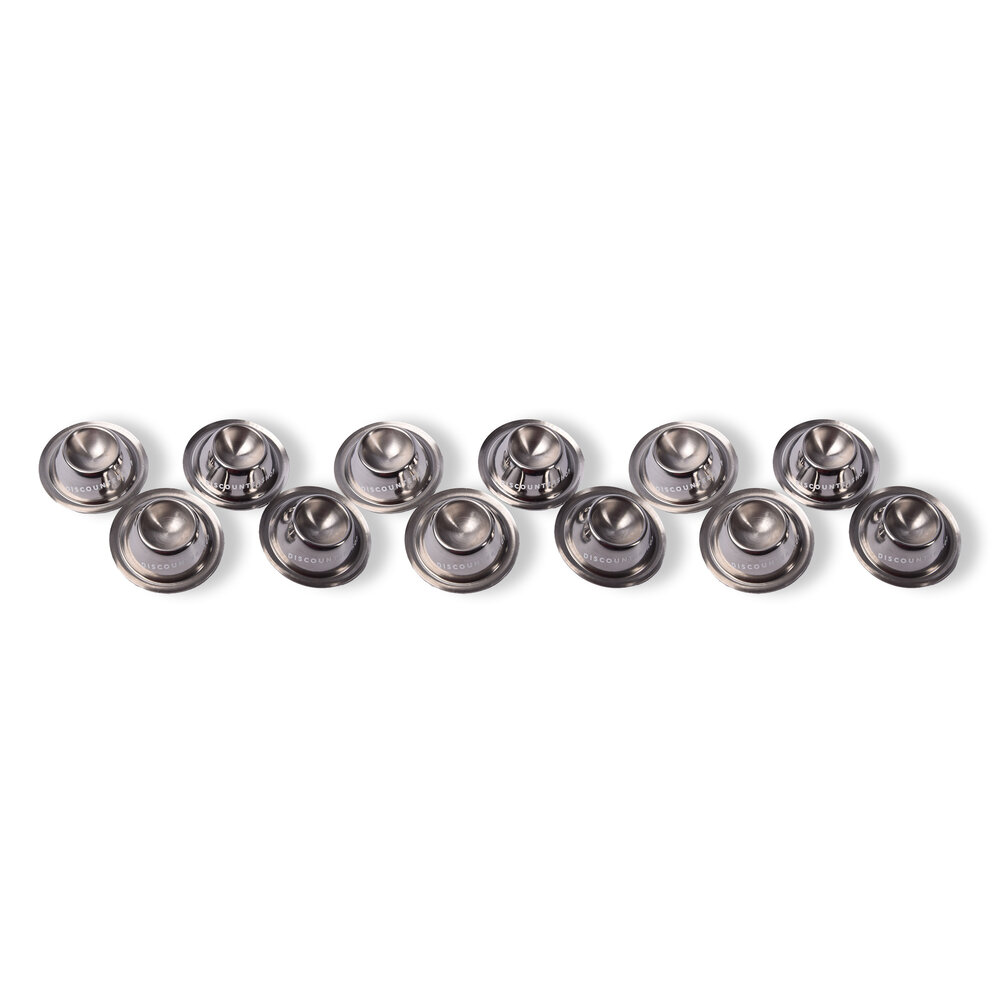 Stijlvolle RVS 3x Pasen Eierdopjes Set van 12 - Luxe Rondvormige Eierhouders in Zilver, 8.5 cm diameter, 3.5 cm hoog, 300gm Stijlvolle RVS 3x Pasen Eierdopjes Set van 12 - Luxe Rondvormige Eierhouders in Zilver, 8.5 cm diameter, 3.5 cm hoog, 300gm