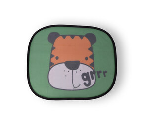 Discountershop High-quality Custom Sun Protection | Sunshades | Car accessories | Side windows | Polyester | Green/Orange/White | 70g | 44cm length | 38cm width | With tiger motif Discountershop High-quality Custom Sun Protection | Sunshades | Car accessories | Side windows | Polyester | Green/Orange/White | 70g | 44cm length | 38cm width | With tiger motif