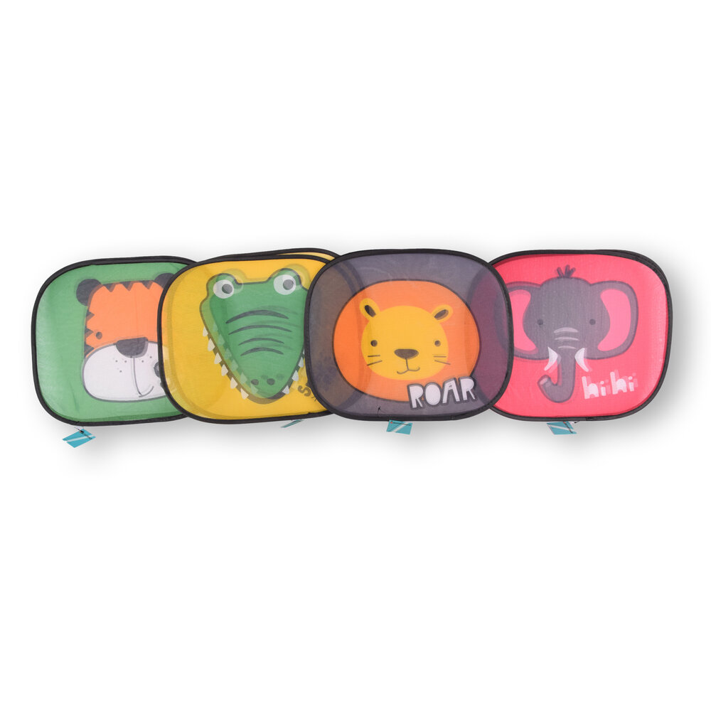 Discountershop Hoogwaardige Zonwering op Maat | Zonneschermen | Autoaccessoires | Zijruiten | Polyester | Groen/Oranje/Wit | 70g | 44cm lengte | 38cm breedte | Met tijgermotief Discountershop Hoogwaardige Zonwering op Maat | Zonneschermen | Autoaccessoires | Zijruiten | Polyester | Groen/Oranje/Wit | 70g | 44cm lengte | 38cm breedte | Met tijgermotief