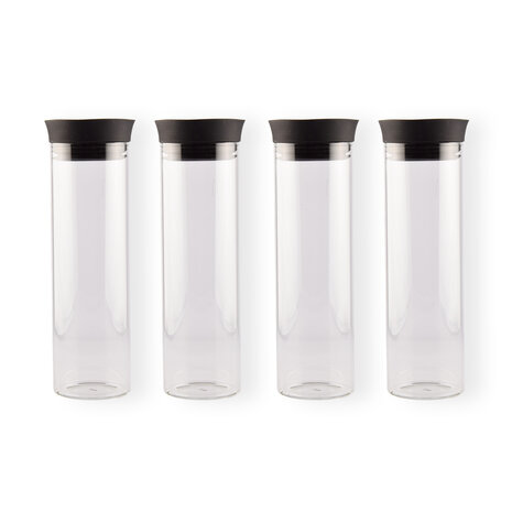 Discountershop 4x Stijlvolle Transparante Borosilicat Glazen Schenkkan | Schenkkan, Karaf, Schenkkannetje - Inhoud 4 Liter Lengte 27 cm – diameter 8cm Discountershop 4x Stijlvolle Transparante Borosilicat Glazen Schenkkan | Schenkkan, Karaf, Schenkkannetje - Inhoud 4 Liter Lengte 27 cm – diameter 8cm