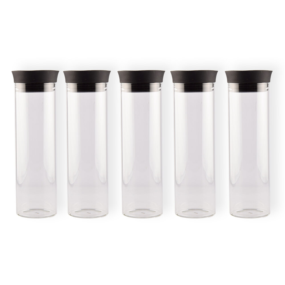 Discountershop 5x Stijlvolle Transparante Borosilicat Glazen Schenkkan | Schenkkan, Karaf, Schenkkannetje - Inhoud 5 Liter Lengte 27 cm – diameter 8cm Discountershop 5x Stijlvolle Transparante Borosilicat Glazen Schenkkan | Schenkkan, Karaf, Schenkkannetje - Inhoud 5 Liter Lengte 27 cm – diameter 8cm