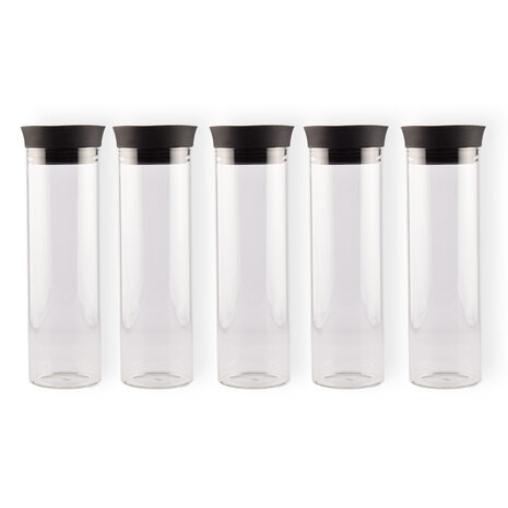 Discountershop 5x Stijlvolle Transparante Borosilicat Glazen Schenkkan | Schenkkan, Karaf, Schenkkannetje - Inhoud 5 Liter Lengte 27 cm – diameter 8cm Discountershop 5x Stijlvolle Transparante Borosilicat Glazen Schenkkan | Schenkkan, Karaf, Schenkkannetje - Inhoud 5 Liter Lengte 27 cm – diameter 8cm