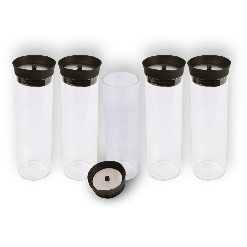 Discountershop 5x Stylish Transparent Borosilicat Glass Jug | Pour jug, Carafe, Pour jug - Contents 5 Liter Length 27 cm – diameter 8cm Discountershop 5x Stylish Transparent Borosilicat Glass Jug | Pour jug, Carafe, Pour jug - Contents 5 Liter Length 27 cm – diameter 8cm