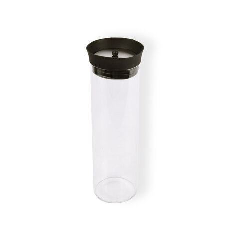 Discountershop 1x Stijlvolle Transparante Borosilicat Glazen Schenkkan | Schenkkan, Karaf, Schenkkannetje - Inhoud 1 Liter Lengte 27 cm – diameter 8cm