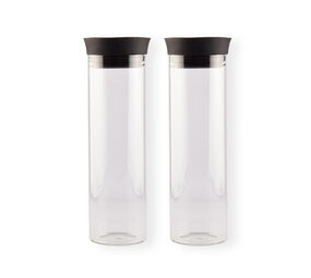Discountershop 2x Stylish Transparent Borosilicat Glass Jug | Pour jug, Carafe, Pour jug - Contents 2L Length 27 cm – diameter 8cm Discountershop 2x Stylish Transparent Borosilicat Glass Jug | Pour jug, Carafe, Pour jug - Contents 2L Length 27 cm – diameter 8cm