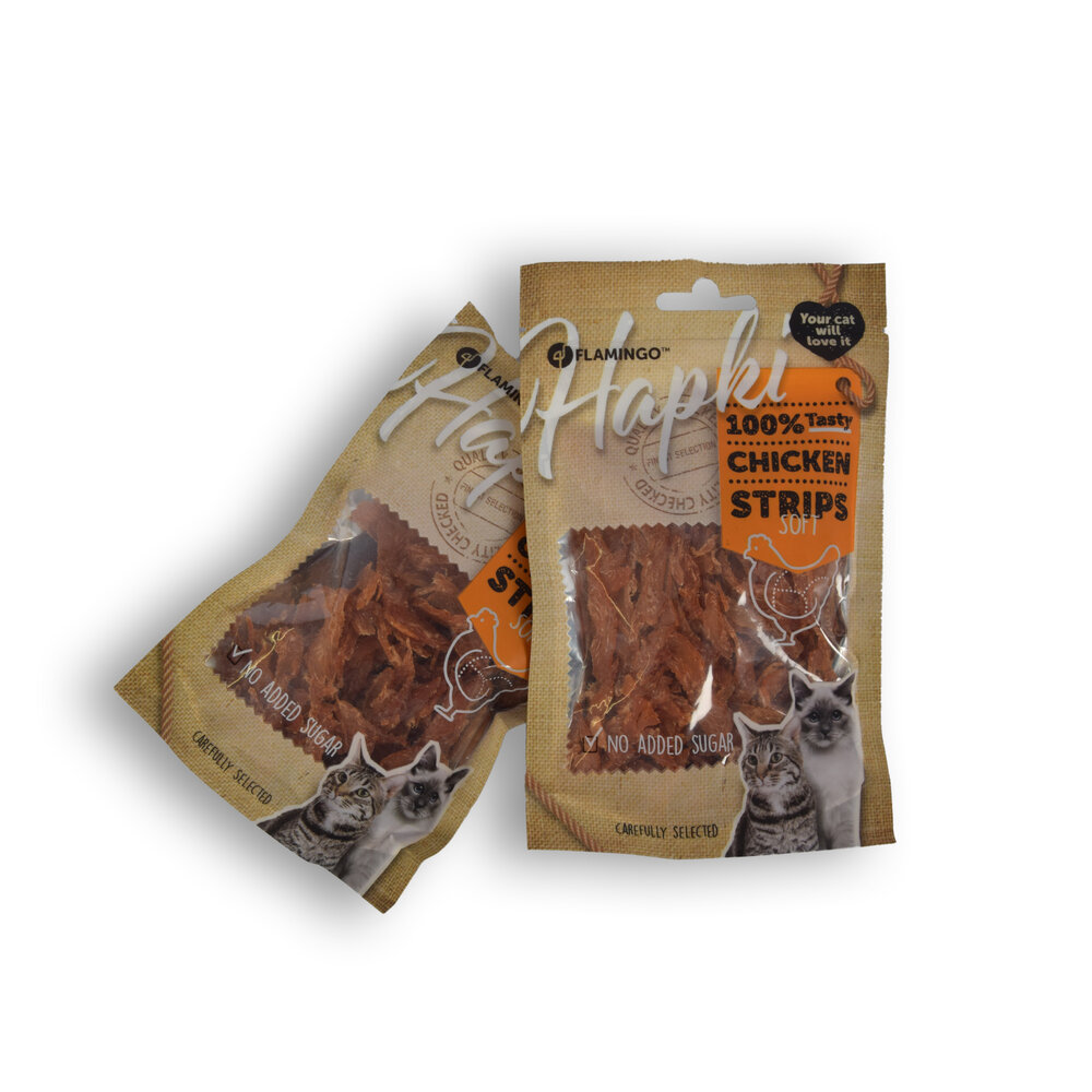 Discountershop 2x Tasty Chicken Treat - High Quality Treats for Cats - 85g Bag - With 80% Chicken - Without Sugar