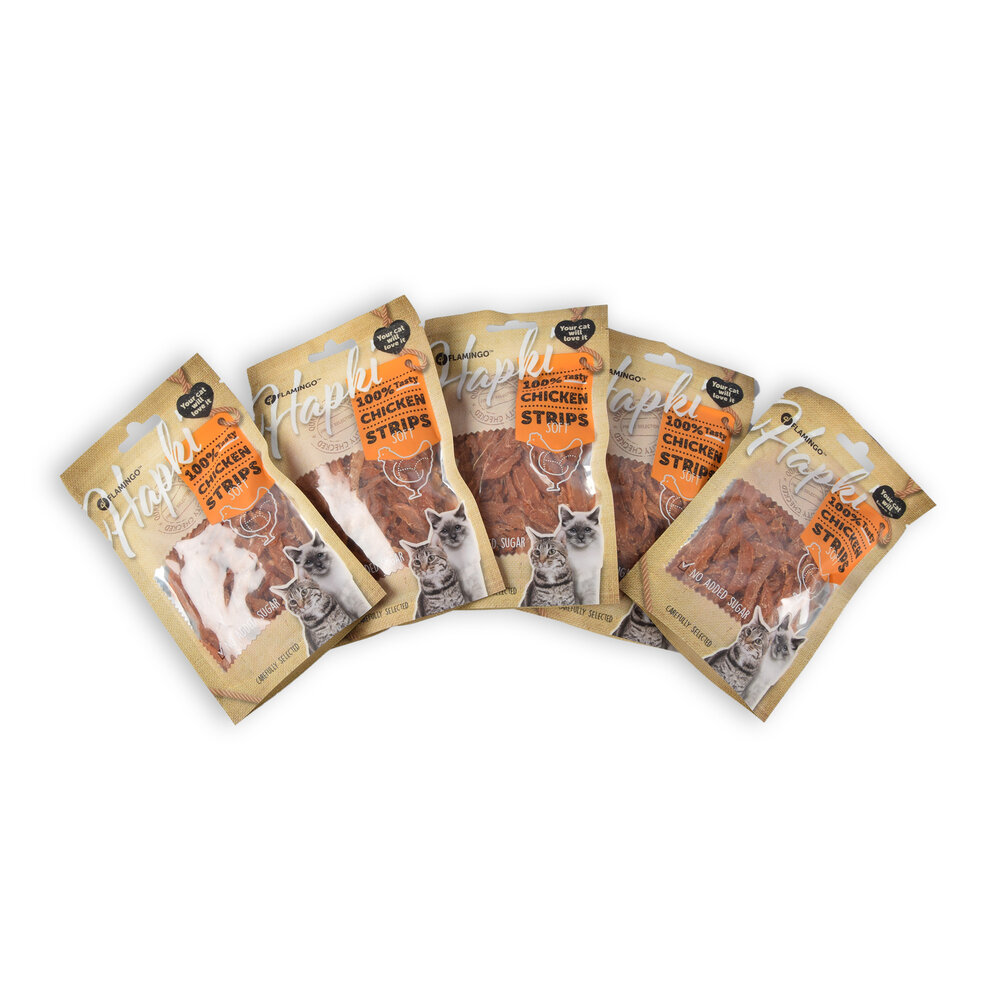 Discountershop 5x Tasty Chicken Treat - High Quality Treats for Cats - 85g Bag - With 80% Chicken - Without Sugar Discountershop 5x Tasty Chicken Treat - High Quality Treats for Cats - 85g Bag - With 80% Chicken - Without Sugar
