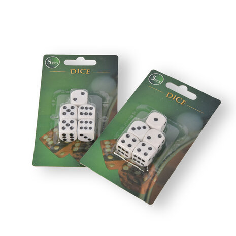 Discountershop Kwalitatieve Hoogwaardige Dobbelstenen Set van 10 Stuks - Plastic Speelstenen - Wit/Zwart - 1.5cm x 1.5cm - 50g Discountershop Kwalitatieve Hoogwaardige Dobbelstenen Set van 10 Stuks - Plastic Speelstenen - Wit/Zwart - 1.5cm x 1.5cm - 50g