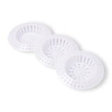 Discountershop Hoogwaardig Gootsteenfilter - Efficiënte Afvoerzeef van Kunststof - Wit, 7.5cm Diameter