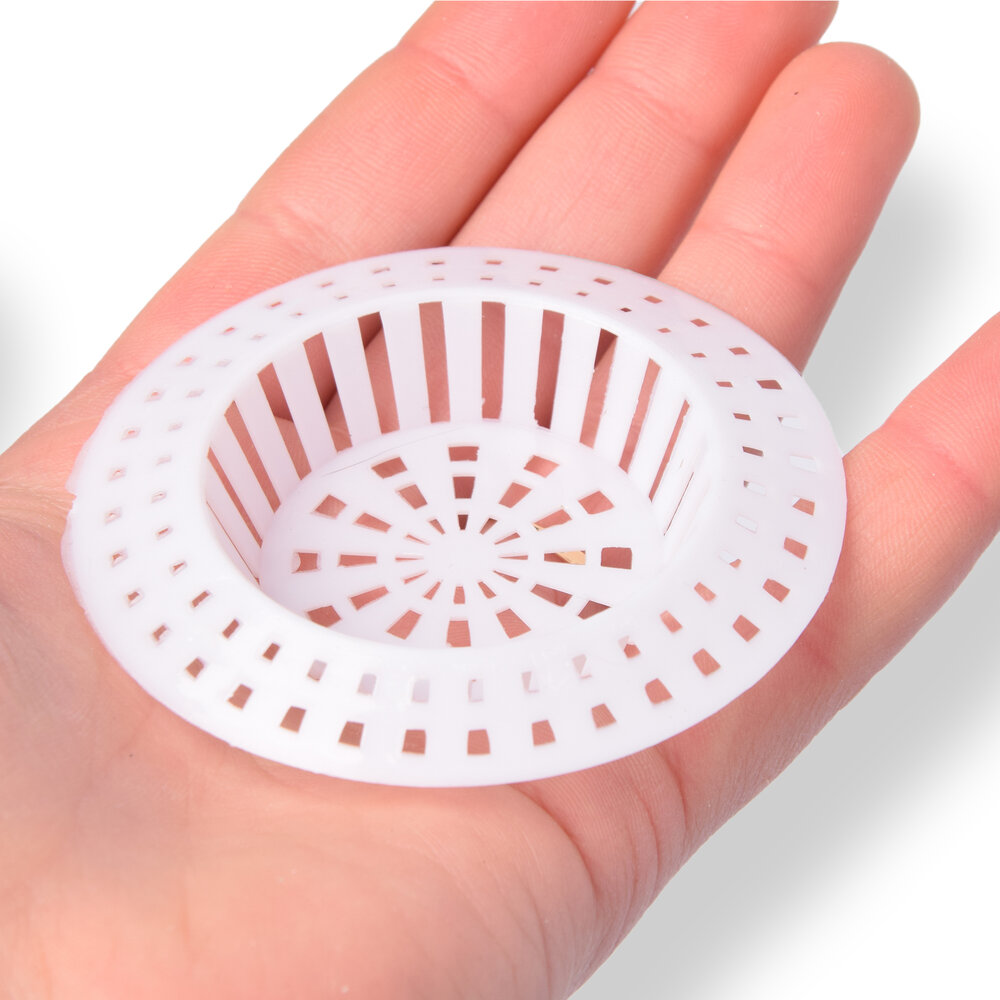 Discountershop High-quality Sink Filter - Efficient Plastic Drain Strainer - White, 7.5cm Diameter Discountershop High-quality Sink Filter - Efficient Plastic Drain Strainer - White, 7.5cm Diameter