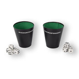 Discountershop Dice Set - 10 Plastic Game Stones with 2 Dice Cups - Gambling Stones - with 2 Single-Point Notebooks Discountershop Dice Set - 10 Plastic Game Stones with 2 Dice Cups - Gambling Stones - with 2 Single-Point Notebooks