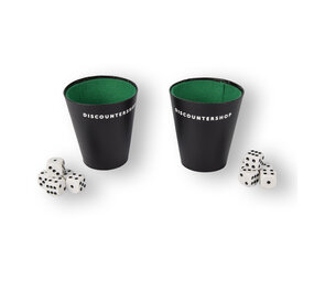 Discountershop Dobbelspelset - 10 Plastic Spelstenen met 2 Dobbelbekers - Gokstenen - met 2 Enkelvoudige Notitieboekjes Discountershop Dobbelspelset - 10 Plastic Spelstenen met 2 Dobbelbekers - Gokstenen - met 2 Enkelvoudige Notitieboekjes