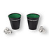 Dice Set - 10 Plastic Game Stones with 2 Dice Cups - Gambling Stones - with 2 Single-Point Notebooks