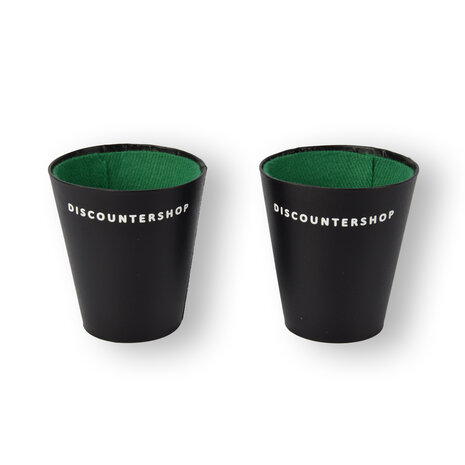 Discountershop Dice Set - 10 Plastic Game Stones with 2 Dice Cups - Gambling Stones - with 2 Single-Point Notebooks