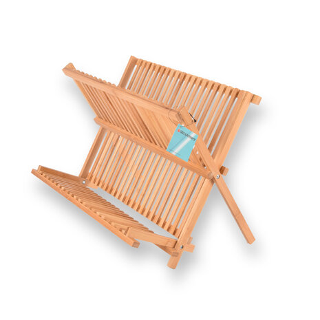 Discountershop Stylish Drainer for an Organized Kitchen | Foldable - Light Brown - Bamboo | 42cm x 26cm x 31cm Discountershop Stylish Drainer for an Organized Kitchen | Foldable - Light Brown - Bamboo | 42cm x 26cm x 31cm