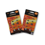 Merkloos 20 Pieces Premium Button Cells and Batteries - Silver-colored, Alkaline and Lithium, 1.5V Voltage - Including AG1, AG3, AG12, AG13, AG4 and AG10