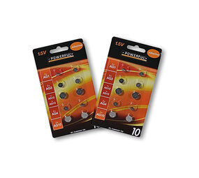 Merkloos 20 Pieces Premium Button Cells and Batteries - Silver-colored, Alkaline and Lithium, 1.5V Voltage - Including AG1, AG3, AG12, AG13, AG4 and AG10 Merkloos 20 Pieces Premium Button Cells and Batteries - Silver-colored, Alkaline and Lithium, 1.5V Voltage - Including AG1, AG3, AG12, AG13, AG4 and AG10