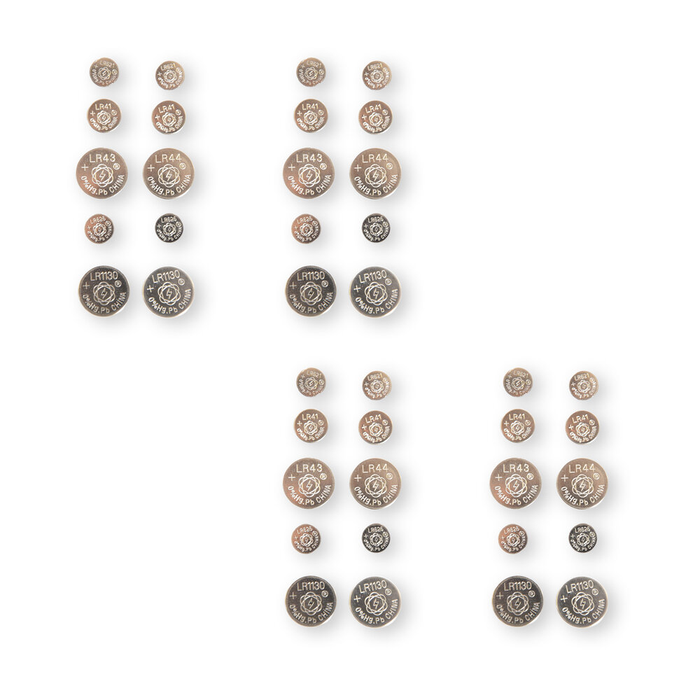 Merkloos High Quality 40 pcs Button Cells and Batteries - Alkaline and Lithium with Silver Color and 1.5V Voltage - including AG1, AG3, AG12, AG13, AG4 and AG10 Merkloos High Quality 40 pcs Button Cells and Batteries - Alkaline and Lithium with Silver Color and 1.5V Voltage - including AG1, AG3, AG12, AG13, AG4 and AG10