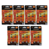 Merkloos Set van 70 Hoogwaardige Knoopcellen en Batterijen - Alkaline en Lithium, Zilver, 1.5V, met AG1, AG3, AG12, AG13, AG4 en AG10.