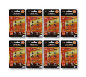 Merkloos 80 pieces Button Cells and Batteries - Alkaline and Lithium, Silver, 1.5V, with AG1, AG3, AG12, AG13, AG4 and AG10. Merkloos 80 pieces Button Cells and Batteries - Alkaline and Lithium, Silver, 1.5V, with AG1, AG3, AG12, AG13, AG4 and AG10.