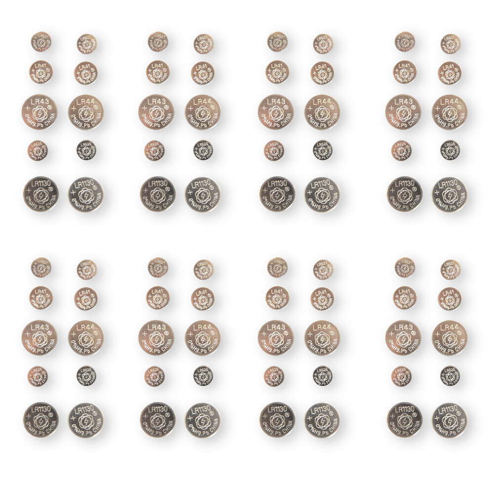 Merkloos 80 stuks Knoopcellen en Batterijen - Alkaline en Lithium, Zilver, 1.5V, met AG1, AG3, AG12, AG13, AG4 en AG10. Merkloos 80 stuks Knoopcellen en Batterijen - Alkaline en Lithium, Zilver, 1.5V, met AG1, AG3, AG12, AG13, AG4 en AG10.