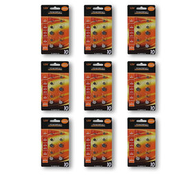 Merkloos 90 pieces High Quality Button Cells and Batteries - Alkaline and Lithium, Silver, 1.5V Voltage, including AG1, AG3, AG12, AG13, AG4 and AG10. Merkloos 90 pieces High Quality Button Cells and Batteries - Alkaline and Lithium, Silver, 1.5V Voltage, including AG1, AG3, AG12, AG13, AG4 and AG10.