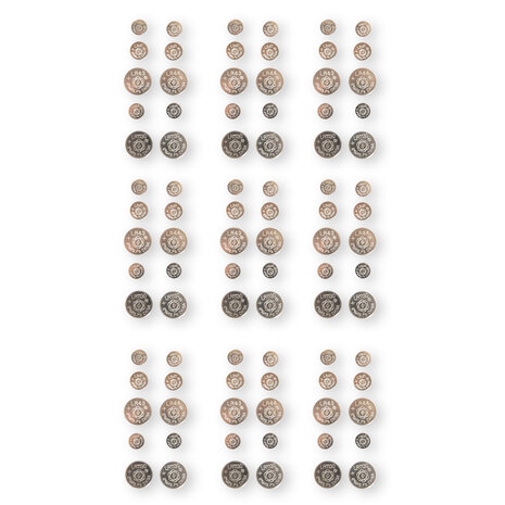 Merkloos 90 pieces High Quality Button Cells and Batteries - Alkaline and Lithium, Silver, 1.5V Voltage, including AG1, AG3, AG12, AG13, AG4 and AG10. Merkloos 90 pieces High Quality Button Cells and Batteries - Alkaline and Lithium, Silver, 1.5V Voltage, including AG1, AG3, AG12, AG13, AG4 and AG10.