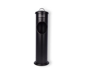 Discountershop Stijlvolle Zwarte Staande Asbakken - Rookaccessoire van RVS - 59L - Set van 1 Discountershop Stijlvolle Zwarte Staande Asbakken - Rookaccessoire van RVS - 59L - Set van 1