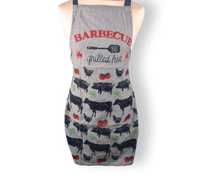 Discountershop 1x Stylish Grey Aprons - Kitchen Apron for Chefs: Lightweight 100% Cotton Baker's Apron - 115cm x 61cm Discountershop 1x Stylish Grey Aprons - Kitchen Apron for Chefs: Lightweight 100% Cotton Baker's Apron - 115cm x 61cm