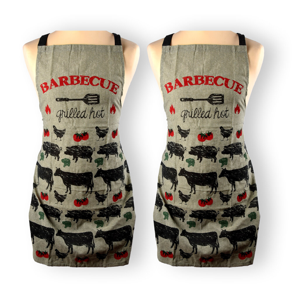 Discountershop Duo of Green Bakers Aprons - Practical and Elegant, Lightweight 100% Cotton, Dimensions 115cm x 61cm Discountershop Duo of Green Bakers Aprons - Practical and Elegant, Lightweight 100% Cotton, Dimensions 115cm x 61cm