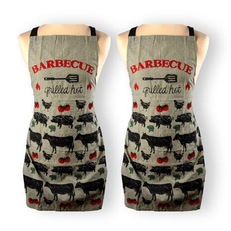 Discountershop Duo of Green Bakers Aprons - Practical and Elegant, Lightweight 100% Cotton, Dimensions 115cm x 61cm Discountershop Duo of Green Bakers Aprons - Practical and Elegant, Lightweight 100% Cotton, Dimensions 115cm x 61cm