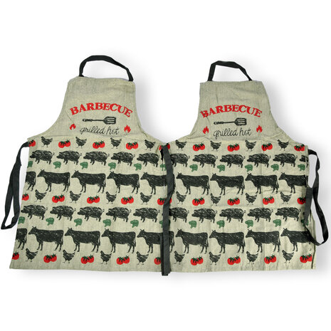 Discountershop Duo of Green Bakers Aprons - Practical and Elegant, Lightweight 100% Cotton, Dimensions 115cm x 61cm Discountershop Duo of Green Bakers Aprons - Practical and Elegant, Lightweight 100% Cotton, Dimensions 115cm x 61cm