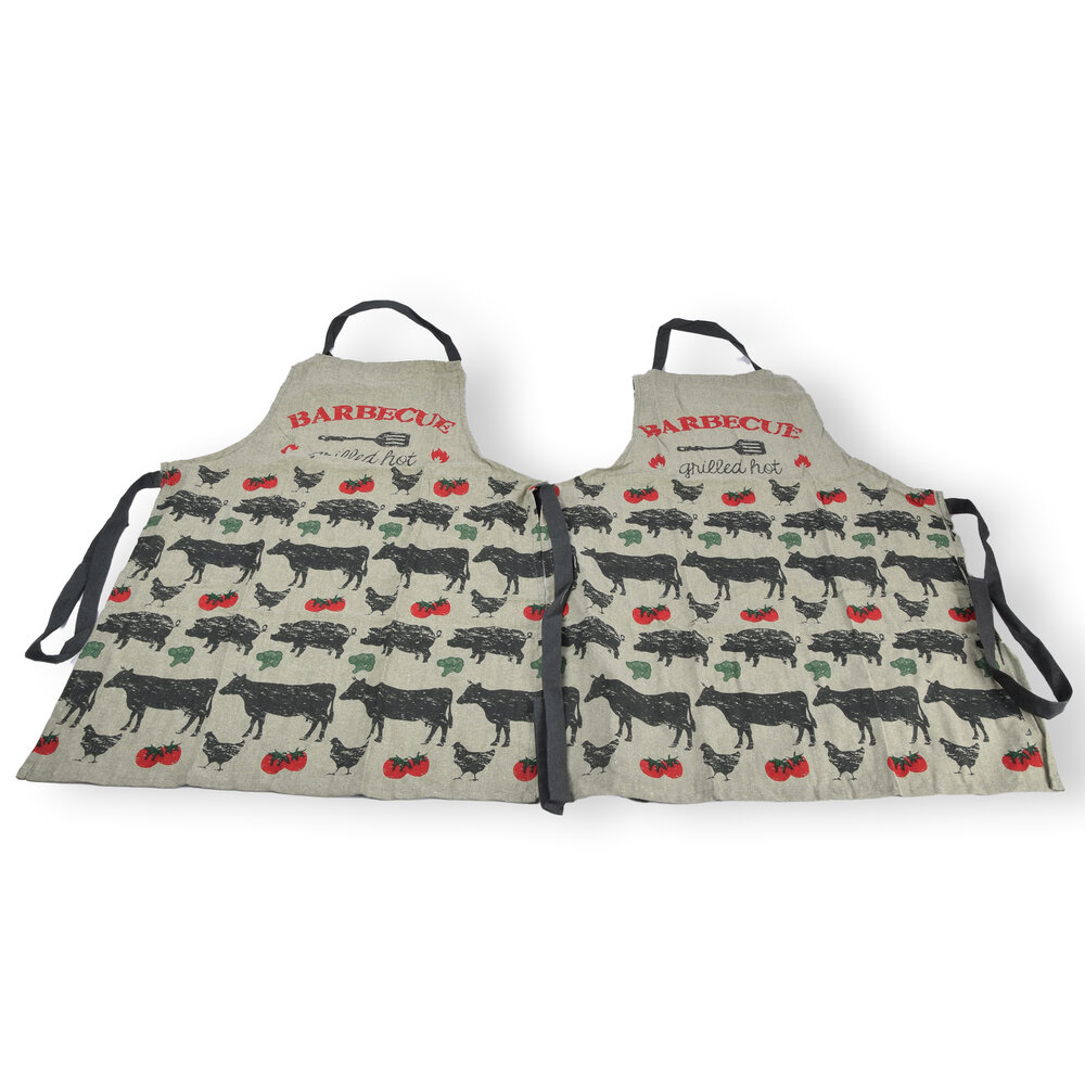 Discountershop Duo of Green Bakers Aprons - Practical and Elegant, Lightweight 100% Cotton, Dimensions 115cm x 61cm Discountershop Duo of Green Bakers Aprons - Practical and Elegant, Lightweight 100% Cotton, Dimensions 115cm x 61cm