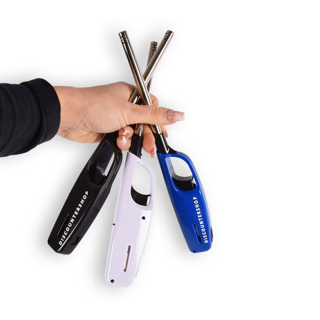 Discountershop Refillable BBQ Lighter 28cm Blue – Long Gas Lighter for Barbecue & Outdoor