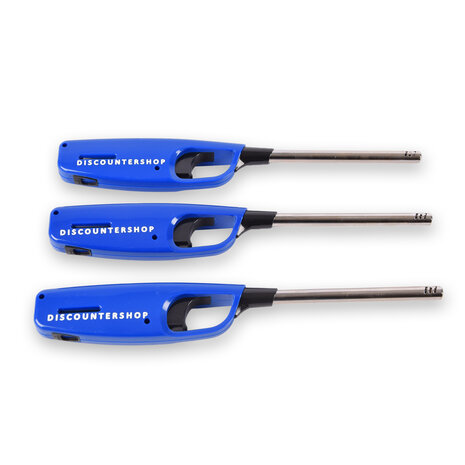Discountershop 3x Compact BBQ Starter – Blue - Refillable Lighter for Quick and Easy BBQ Lighting - 4cm x 2cm x 28cm Discountershop 3x Compact BBQ Starter – Blue - Refillable Lighter for Quick and Easy BBQ Lighting - 4cm x 2cm x 28cm