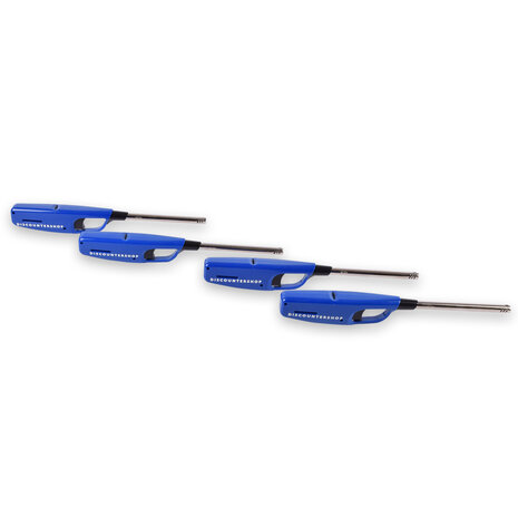 Discountershop 4x Compacte BBQ Starter – Blauw - Navulbare Aansteker voor Snel en Gemakkelijk BBQ Aansteken – 4cm x 2cm x 28cm Discountershop 4x Compacte BBQ Starter – Blauw - Navulbare Aansteker voor Snel en Gemakkelijk BBQ Aansteken – 4cm x 2cm x 28cm
