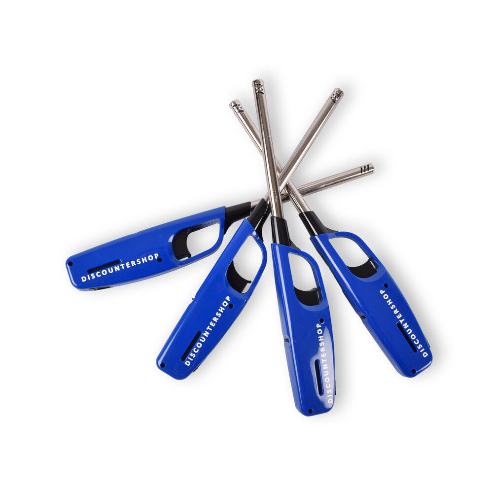 Discountershop 4x Compacte BBQ Starter – Blauw - Navulbare Aansteker voor Snel en Gemakkelijk BBQ Aansteken – 4cm x 2cm x 28cm Discountershop 4x Compacte BBQ Starter – Blauw - Navulbare Aansteker voor Snel en Gemakkelijk BBQ Aansteken – 4cm x 2cm x 28cm