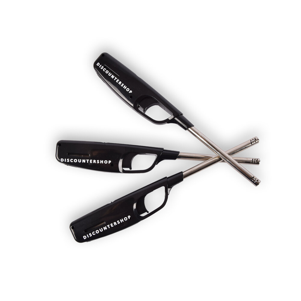 Discountershop 3x Compact BBQ Starter – Black - Refillable Lighter for Quick and Easy BBQ Lighting - 4cm x 2cm x 28cm Discountershop 3x Compact BBQ Starter – Black - Refillable Lighter for Quick and Easy BBQ Lighting - 4cm x 2cm x 28cm