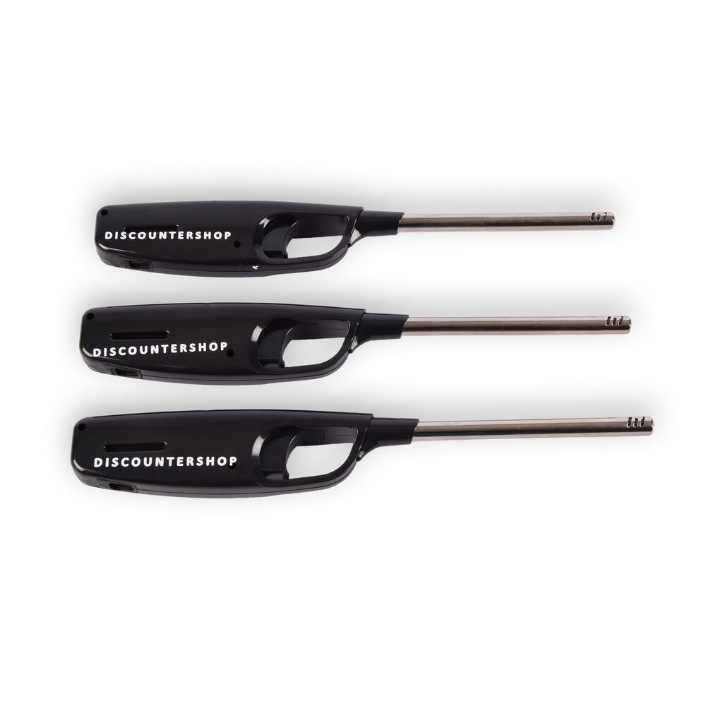 Discountershop 3x Compacte BBQ Starter – Zwart - Navulbare Aansteker voor Snel en Gemakkelijk BBQ Aansteken – 4cm x 2cm x 28cm Discountershop 3x Compacte BBQ Starter – Zwart - Navulbare Aansteker voor Snel en Gemakkelijk BBQ Aansteken – 4cm x 2cm x 28cm