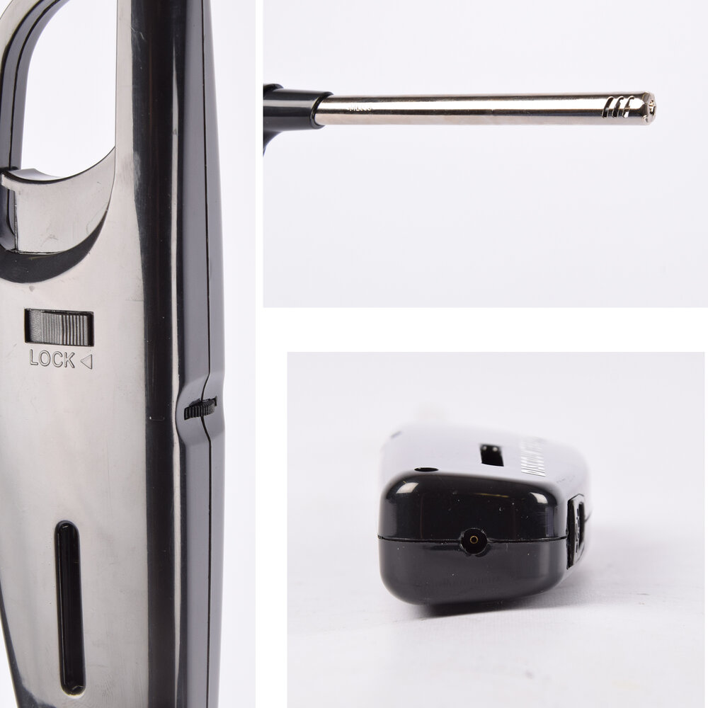 Discountershop 5x Quick BBQ Starter: Black Refillable Lighter - 4cm x 2cm x 28cm - for Easy BBQ Lighting. Discountershop 5x Quick BBQ Starter: Black Refillable Lighter - 4cm x 2cm x 28cm - for Easy BBQ Lighting.