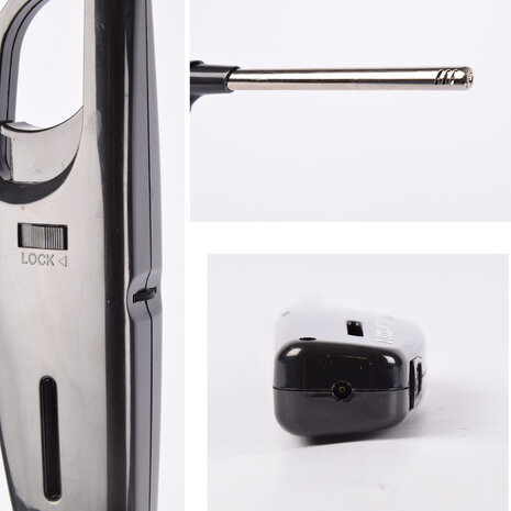 Discountershop 5x Quick BBQ Starter: Black Refillable Lighter - 4cm x 2cm x 28cm - for Easy BBQ Lighting. Discountershop 5x Quick BBQ Starter: Black Refillable Lighter - 4cm x 2cm x 28cm - for Easy BBQ Lighting.