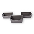 Stylish Storage Baskets Made Of Gray Plastic - Set Of 3 Pieces - Compact And Lightweight - Capacity Of 1 Liter - Dimensions 17.5cm x 27cm x 11cm. Stylish Storage Baskets Made Of Gray Plastic - Set Of 3 Pieces - Compact And Lightweight - Capacity Of 1 Liter - Dimensions 17.5cm x 27cm x 11cm.