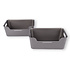 2x Stijlvolle Grijze Opbergmanden van Plastic | Compact en Lichtgewicht | 1 Liter Inhoud | 17,5cm x 27cm x 11cm 2x Stijlvolle Grijze Opbergmanden van Plastic | Compact en Lichtgewicht | 1 Liter Inhoud | 17,5cm x 27cm x 11cm