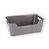 Storage Basket Made of Gray Plastic with a Stylish Look - Compact and Lightweight - Capacity of 1 Liter - Dimensions 17.5cm x 27cm x 11cm. Storage Basket Made of Gray Plastic with a Stylish Look - Compact and Lightweight - Capacity of 1 Liter - Dimensions 17.5cm x 27cm x 11cm.