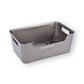 Discountershop Grey Plastic Storage Basket – 1L – Compact and Lightweight – Multi-Purpose for Home Organization – 17.5 x 27 x 11 cm