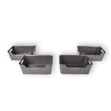 Discountershop Vier Stijlvolle Grijze Opbergmanden Van Plastic: Compact, Lichtgewicht En Met Een Inhoud Van 1 Liter Per Mand. Perfect Formaat: 17,5cm x 27cm x 11cm. Discountershop Vier Stijlvolle Grijze Opbergmanden Van Plastic: Compact, Lichtgewicht En Met Een Inhoud Van 1 Liter Per Mand. Perfect Formaat: 17,5cm x 27cm x 11cm.