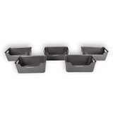 Discountershop Vijf Stijlvolle Grijze Opbergmanden Van Plastic: Compact, Lichtgewicht En Met Een Inhoud Van 1 Liter Per Mand. Perfect Formaat: 17,5cm x 27cm x 11cm. Discountershop Vijf Stijlvolle Grijze Opbergmanden Van Plastic: Compact, Lichtgewicht En Met Een Inhoud Van 1 Liter Per Mand. Perfect Formaat: 17,5cm x 27cm x 11cm.