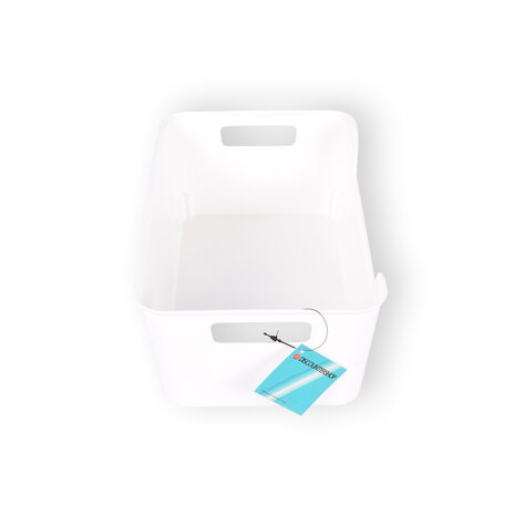 Discountershop 1x Compact Stylish Storage Basket Made of White Plastic | Lightweight | 1 Liter Capacity | 17.5cm x 27cm x 11cm Discountershop 1x Compact Stylish Storage Basket Made of White Plastic | Lightweight | 1 Liter Capacity | 17.5cm x 27cm x 11cm