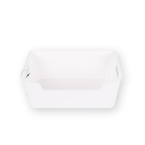 Discountershop 1x Compact Stylish Storage Basket Made of White Plastic | Lightweight | 1 Liter Capacity | 17.5cm x 27cm x 11cm Discountershop 1x Compact Stylish Storage Basket Made of White Plastic | Lightweight | 1 Liter Capacity | 17.5cm x 27cm x 11cm